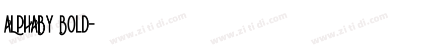 ALPHABY Bold字体转换